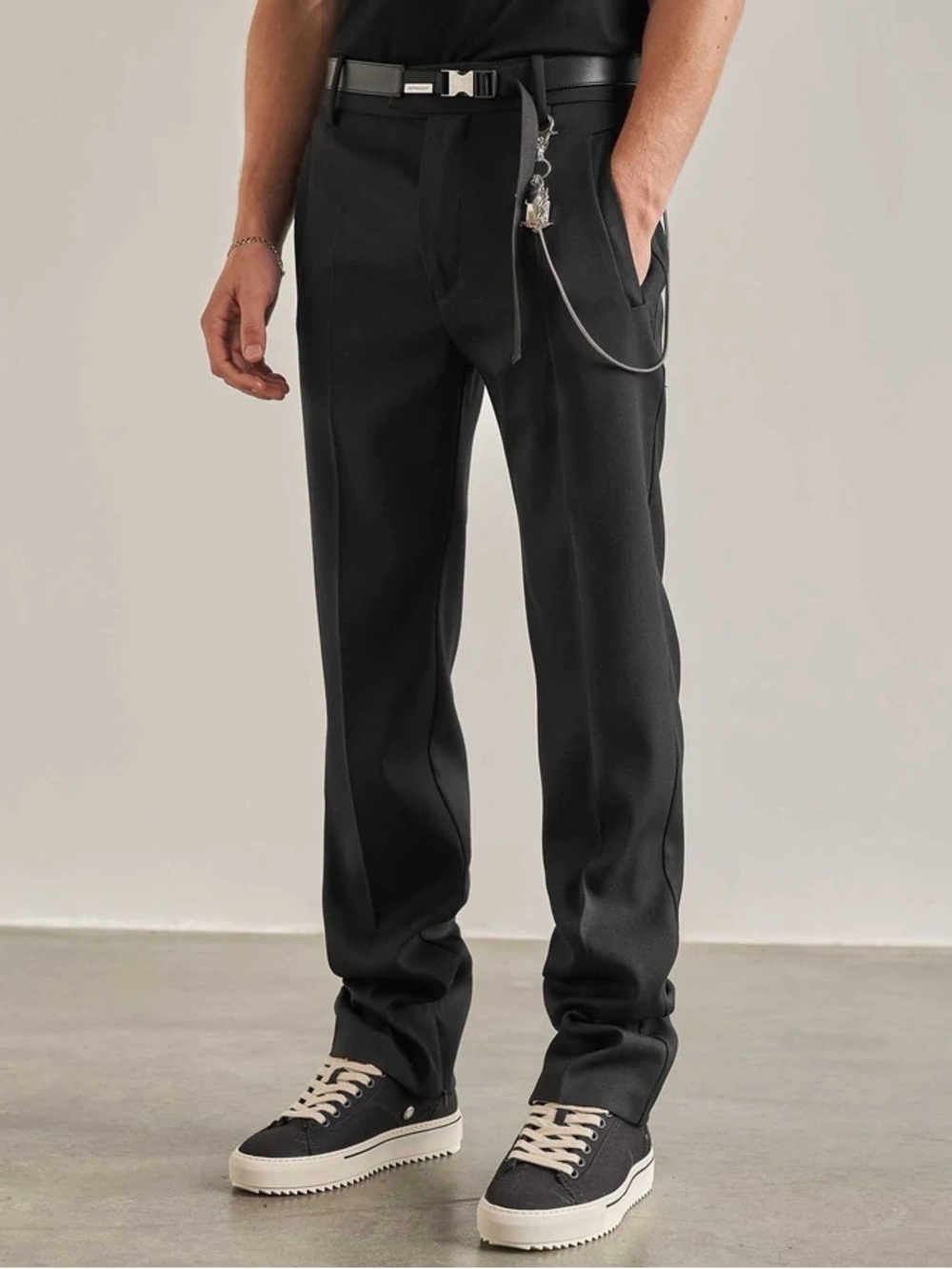 Represent Clo. Black Zipper Pants